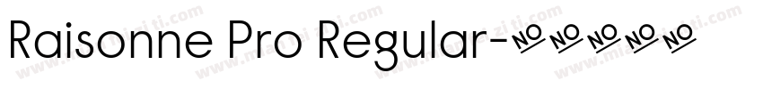 Raisonne Pro Regular字体转换